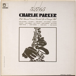 Various 3/27/65 Charlie Parker 10th Memorial Concert Vinyl LP USED