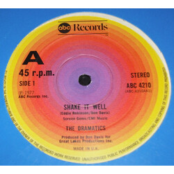 The Dramatics Shake It Well / Spaced Out Over You USED VINYL 12INCH