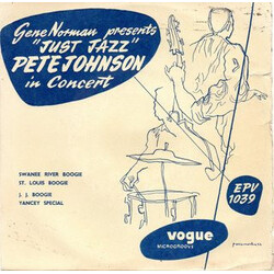 Pete Johnson Gene Norman Presents Just Jazz - Pete Johnson In Concert USED VINYL 7INCH 45 RPM EP MONO