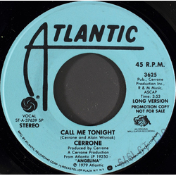 Cerrone Call Me Tonight Vinyl 7" USED