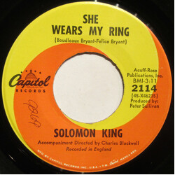 Solomon King She Wears My Ring Vinyl 7" USED