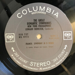 César Franck / Leonard Bernstein / New York Philharmonic Symphony In D Minor Vinyl LP USED
