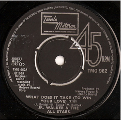 Junior Walker & The All Stars What Does It Take (To Win Your Love) Vinyl 7" USED