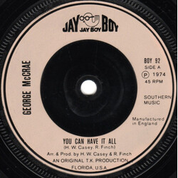 George McCrae You Can Have It All USED VINYL 7INCH 45 RPM