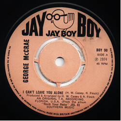 George McCrae I Can't Leave You Alone USED VINYL 7INCH 45 RPM SINGLE