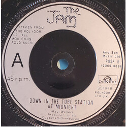 The Jam Down In The Tube Station At Midnight USED VINYL 7INCH SINGLE REISSUE