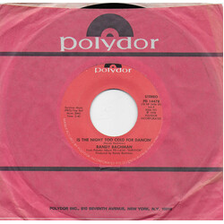 Randy Bachman Is The Night Too Cold For Dancin'? USED VINYL 7INCH