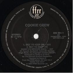 The Cookie Crew Got To Keep On USED VINYL 12INCH 33 S RPM PROMO