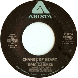 Eric Carmen Change Of Heart / Hey Deanie USED VINYL 7INCH 45 RPM