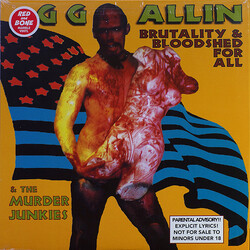 GG Allin & The Murder Junkies Brutality & Bloodshed For All Vinyl LP USED