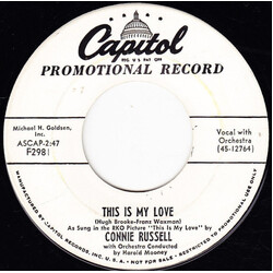 Connie Russell This Is My Love / All Of You USED VINYL 7INCH 45 RPM SINGLE PROMO