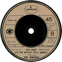 The Joneses Hey Babe (Is The Gettin' Still Good?) USED VINYL 7INCH 45 RPM SINGLE