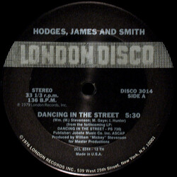 Hodges, James And Smith Dancing In The Street VINYL 12" USED