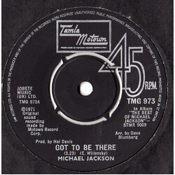Michael Jackson / Marv Johnson Got To Be There / I Miss You Baby (How I Miss You) USED VINYL 7INCH 45 RPM SINGLE