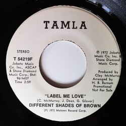 Different Shades Of Brown Label Me Love USED VINYL 7INCH 45 RPM PROMO