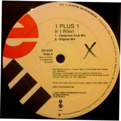 1 Plus 1 (2) If I Want USED VINYL 12INCH 33 S RPM