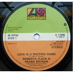 Roberta Flack / Peabo Bryson Love Is A Waiting Game / Back Together Again USED VINYL 7INCH 45 RPM SINGLE