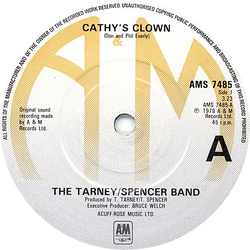 The Tarney/Spencer Band Cathy's Clown Vinyl 7" USED