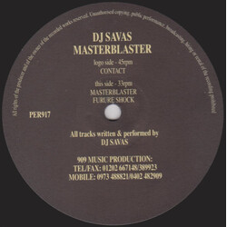 Savas Pascalidis Masterblaster USED VINYL 12INCH 45 RPM
