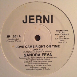 Sandra Feva Love Came Right On Time USED VINYL 12INCH PROMO
