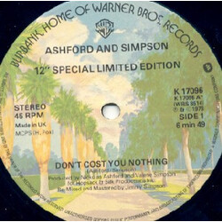 Ashford & Simpson Don't Cost You Nothing USED VINYL 12INCH 45 RPM LIMITED EDITION