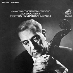 Sir William Walton / Ernest Bloch / Gregor Piatigorsky / Boston Symphony Orchestra / Charles Munch Cello Concerto / Schelomo Vinyl LP USED