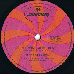 Jerry Lee Lewis In Loving Memories USED VINYL 7INCH 45 RPM SINGLE