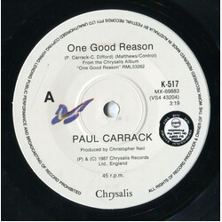 Paul Carrack One Good Reason USED VINYL 7INCH 45 RPM SINGLE