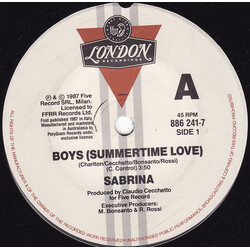 Sabrina Boys (Summertime Love) USED VINYL 7INCH SINGLE 45 RPM