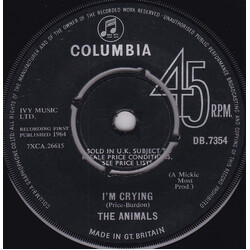 The Animals I'm Crying Vinyl 7" USED