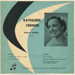 Kathleen Ferrier / Isobel Baillie / Gerald Moore I Will Lay Me Down In Peace USED VINYL 7INCH 45 RPM EP