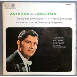 Johannes Brahms / Agustin Anievas Anievas Plays Brahms Vinyl LP USED