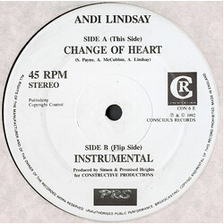 Andi Lindsay Change Of Heart USED VINYL 12INCH