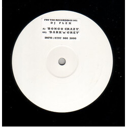 DJ Flex (3) Bongo Crazy / Dark 'n' Grey USED VINYL 12INCH 33 S RPM PROMO WHITE LABEL
