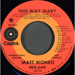 Matt Monro This Way Mary USED VINYL 7INCH 45 RPM PROMO STEREO MONO