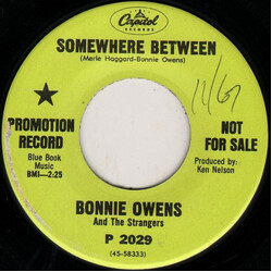 Bonnie Owens / The Strangers (5) Somewhere Between / Don't Tell Me USED VINYL 7INCH 45 RPM PROMO