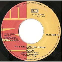 Queen Play The Game = Haz El Juego USED VINYL 7INCH 45 RPM SINGLE