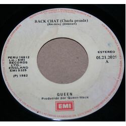 Queen Back Chat = Charla Pesada USED VINYL 7INCH 45 RPM SINGLE