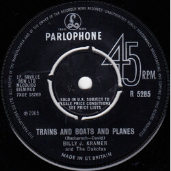 Billy J. Kramer & The Dakotas Trains And Boats And Planes USED VINYL 7INCH SINGLE 45 RPM