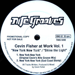 Cevin Fisher Cevin Fisher At Work Vol. 1 (New York New York / Shine The Light) USED VINYL 12INCH 33 S RPM PROMO