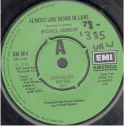 Michael Johnson (5) Almost Like Being In Love / Ridin' In The Sky USED VINYL 7INCH 45 RPM SINGLE PROMO