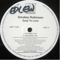 Smokey Robinson Easy To Love USED VINYL 12INCH 33 S RPM PROMO