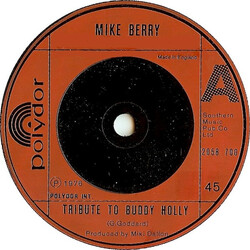 Mike Berry Tribute To Buddy Holly / Dial My Number USED VINYL 7"