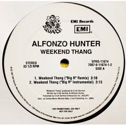 Alfonzo Hunter Weekend Thang (Remix) USED VINYL 12INCH PROMO