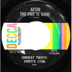 Conway Twitty & Loretta Lynn After The Fire Is Gone USED VINYL 7INCH 45 RPM SINGLE