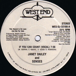 Janet Dailey And Senses If You Can Count USED VINYL 12INCH 33 S RPM SINGLE PROMO STEREO