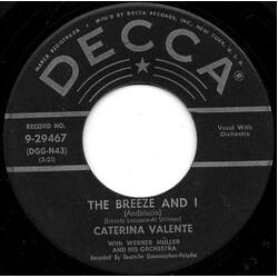Caterina Valente / Werner Müller Und Sein Orchester The Breeze And I / Jalousie USED VINYL 7INCH 45 RPM SINGLE