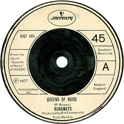 The Runaways Queens Of Noise USED VINYL 7INCH 45 RPM SINGLE