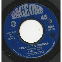 Vanity Fare Early In The Morning USED VINYL 7INCH 45 RPM STYRENE