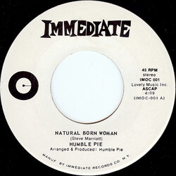 Humble Pie Natural Born Woman / I'll Go Alone USED VINYL 7INCH 45 RPM STEREO
